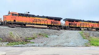 NS170 or NS178 with BNSF power heading east toward Sharonville on the NS Dayton District [upl. by Xonnel533]