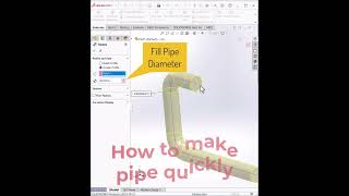 Quickly Make a Pipe in SolidWorks Using Swept Boss  60Second Tutorial [upl. by Janelle]