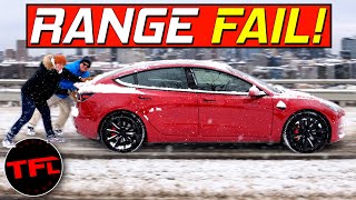 Tesla Model 3 SUBZERO Range Test We All Know That EV Range Is Bad In The ColdBut THIS Bad [upl. by Sivar]