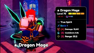 DRAGON MAGE EVO SHOWCASE  LVL 70  TRUE SPIRIT  ANIME DEFENDERS [upl. by Bass906]