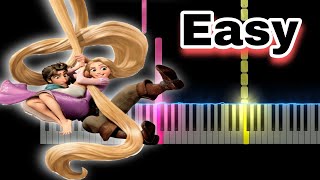 Kingdom Dance  Tangled Easy Piano Tutorial [upl. by Nnel]