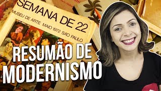 RESUMÃO DE MODERNISMO PARA O ENEM  Profª Dayana Mendes [upl. by Roswald]