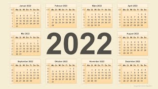 Kalender 2022 [upl. by Ssecnirp]