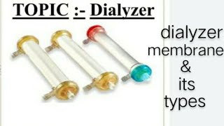 Topic Dialyzerdialyzer membrane amp its types MN medico point [upl. by Yatnwahs]