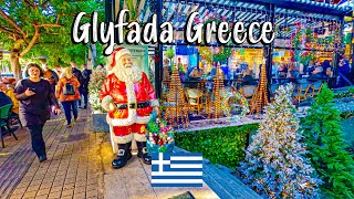 Glyfada Greece walking tour 4k 24rd December 2023 explore Glyfada [upl. by Eada796]