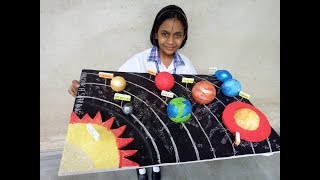 My 3D Solar System Model  Solar System Project for Kids  School Science Project [upl. by Senecal]