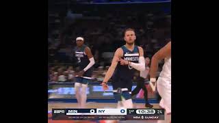 Donte DiVincenzo starts 2for2 from 3PT against his former team Knicks [upl. by Kaylyn]