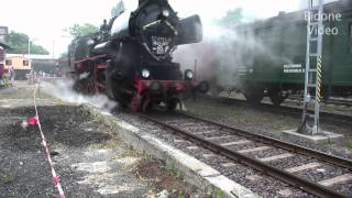 Dampflok  52 81548 in Halle  Steam Train  Zug [upl. by Porty984]