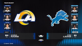 Lions vs Rams preview Madden 24 simulation [upl. by Aihsia]