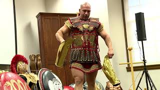 Greek Hoplite Presentation at Ellis Library 10102016 [upl. by Asiralc196]