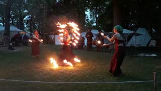 Feuershow auf den Mittelaltermarkt Niepars 2024 Part 1 [upl. by Anuat291]