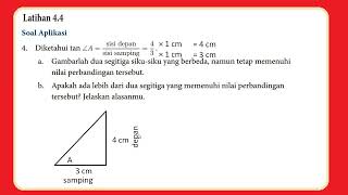 Diketahui tan A  sisi depan  sisi samping  43 Gambarlah dua segitiga sikusiku Latihan 44 [upl. by Seuqram]