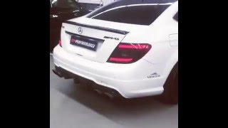 Be cautious when you are standing too close to the C63 AMG w ARMYTRIX Exhaust [upl. by Thielen162]