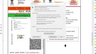 TUTORIAL How to verify validate digital signature on eAadhaar [upl. by Ecirtaemed497]