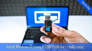 How to Install Windows 10 From USB Flash Drive Complete Tutorial [upl. by Atilam519]