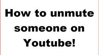 swtorPaladins How To Unmute someone on youtube [upl. by Animar]