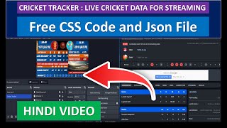 Cricket Tracker Live Score OBS CSS Codes For Free [upl. by Burkhart]