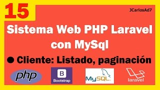 Sistema web PHP con laravel y Mysql 1536 Clientes Listado y paginación [upl. by Eugen744]