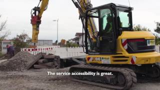 Erfahrungsbericht Der JCB 86C1 mit Verstellausleger im Straßenbau [upl. by Leibrag]