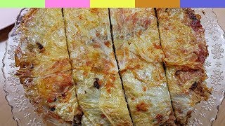 BİLDİĞİNİZ BÖREKLERİ UNUTUN🍽BU BÖREK BAŞKA BÖREK LAHANA BÖREĞİ [upl. by Ahsemal962]