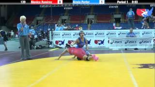 Fargo 2012 139 Round 1 Monica Ramirez California vs Alexis Porter New York [upl. by Varrian]