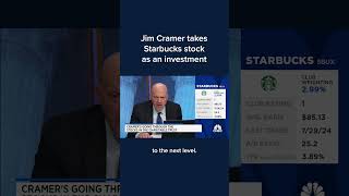 Jim Cramer takes Starbucks stock as an investment [upl. by Krischer]