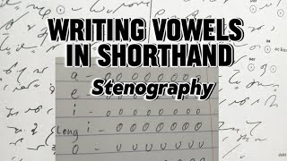 How to Write Gregg Shorthand Vowels  Stenography [upl. by Mort]