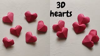 Origami easy 3D heart  Inflatable heart  fingers360 [upl. by Si]