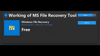 Microsoft official  Windows File Recovery Tool  Windows 10 [upl. by Jacklyn885]