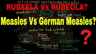 Rubella vs Rubeola comparisonMeasles vs German measleskoplick spotForschheimer spot [upl. by Jannel]