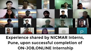 Experience shared by NICMAR Interns Pune upon successful completion of ONJOBONLINE Internship [upl. by Tonl938]