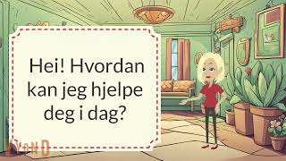 Learn Norwegian Flower Shop Dialogue B1  Учим норвежский  Вчимо норвезьку  Lær norsk [upl. by Nnayllek]