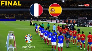 France Vs Spain  Final UEFA Euro 2024  Full Match All Goals  eFootball PES Realistic Gameplay [upl. by Nitsid]