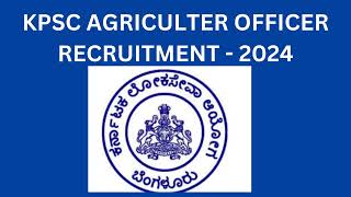 KPSC Recruitment 2024  Kpsc Job Notification 0710 2024 [upl. by Sigler757]