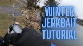 How To Fish A Jerkbait  Winter Bass Fishing Tips [upl. by Trudy]