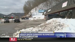 Heavy snow damages Breathitt County businesses [upl. by Aned]