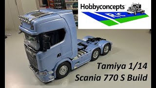 New Tamiya 114 Scania 770 S 6x4 Semi Truck Build [upl. by Lrub663]