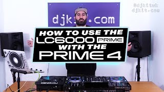 How to use the Denon DJ LC6000 with Prime 4 in Serato amp Standalone Mode  4 deck mashup TheRatcave [upl. by Mendie409]