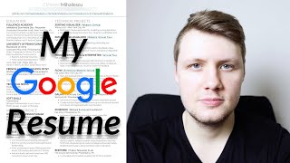 The Resume That Got Me Into Google software engineer resume tips [upl. by Teerprah]