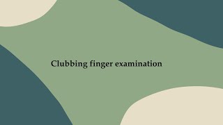 شرح clubbing finger examination [upl. by Agueda527]