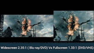 The Lord Of the Rings The Two Towers widescreen vs full screen DVD The Ents Attack [upl. by Myrtle757]