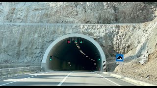 Drive through Tuneli i Kardhiqit Tunnel near Saranda Albania [upl. by Ami]