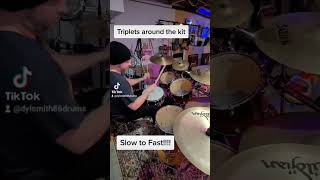 Triplets Slow Too FAST drumming drums [upl. by Ulland178]