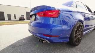 CTS Turbo 35quot Downpipe Sound Comparison on 2015 Audi S3 [upl. by Ecyak]