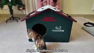 NEW ARRIVAL Clawsable DIY Christmas ConstantTemp Heated Cat Bed 🎄 [upl. by Ahsytal]