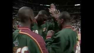 Chicago Bulls Introduction 1996 NBA Finals Game 6 vs Seattle Supersonics [upl. by Nata]