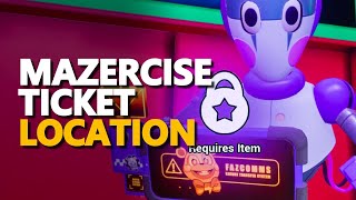 Mazercise Ticket Location FNAF Required Item Pass [upl. by Liatrice8]