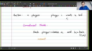 Lecture 22  Mimicking Simultaneous Action by Commitment Schemes [upl. by Hickey]