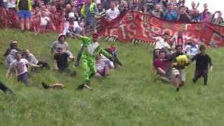 Cheese Rolling at Coopers Hill Gloucestershire  2016 [upl. by Kowalski39]