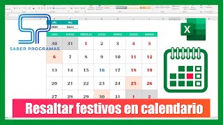 Excel  📅 RESALTAR FESTIVOS en calendario perpetuo en Excel [upl. by Harriot401]